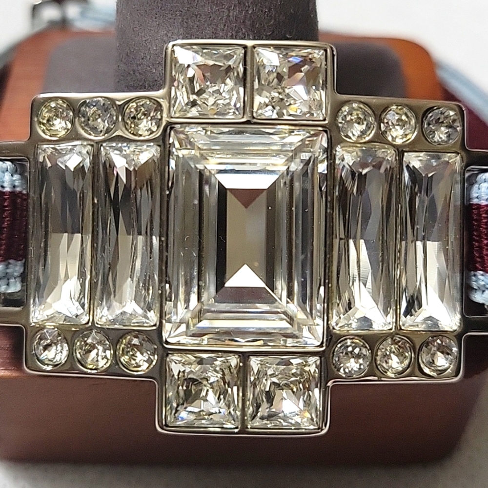 PRADA CRYSTAL STRETCH STATION BRACELET EUC - Picture 2 of 10